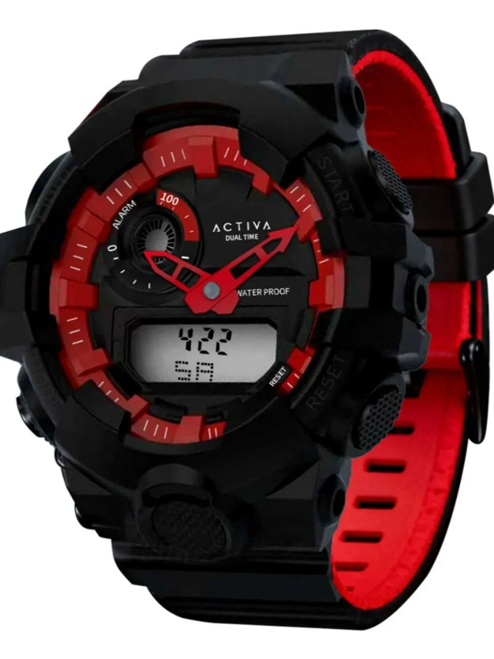 Activa X Invicta Digital Unisex Watch - 56mm, Red, Black (ACW530-001)